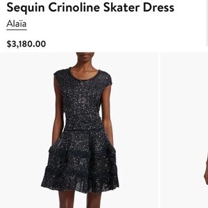 sequin crinoline skater dress alaïa